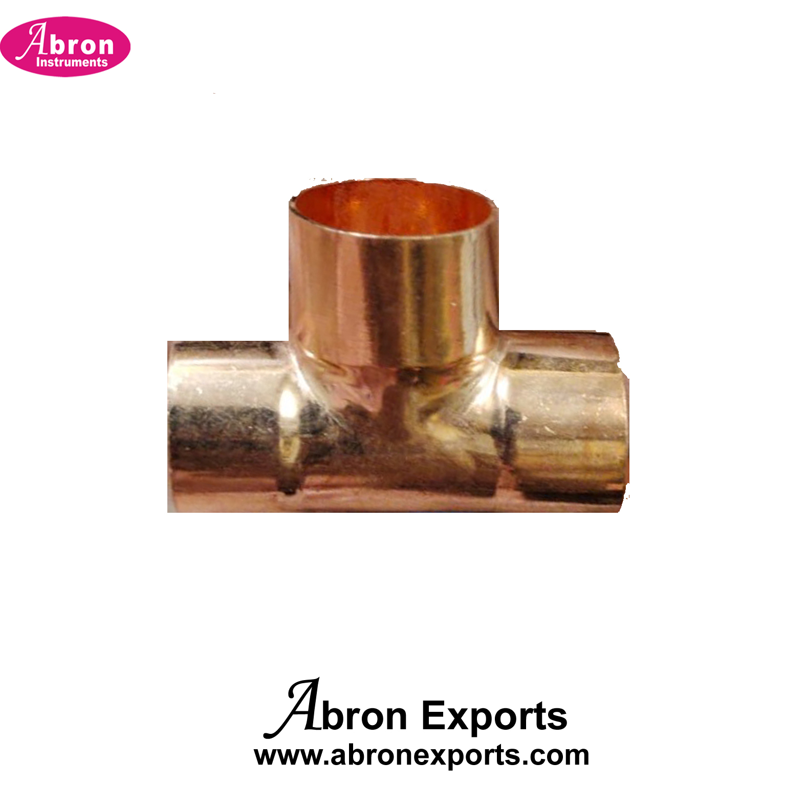 Medical gas Pipe Line spare Tee copper coupler 15mm or 22mm Pack of 100 each gas for pipeline installation Abron ABM-1121PT 